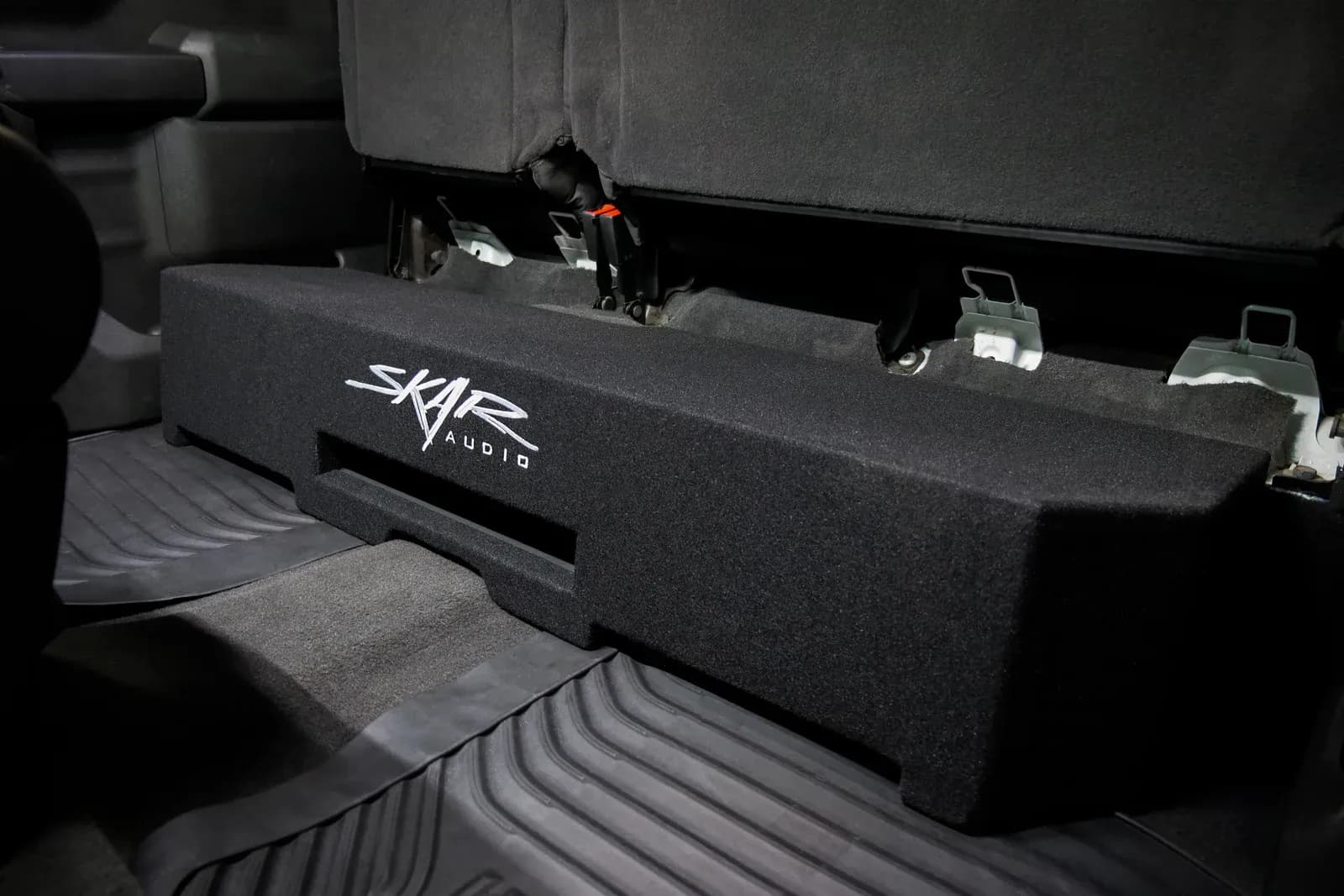 Skar Audio L-VD-VS-2X12GM-2019-UP-CREWCAB-V enclosure installation example — view 4
