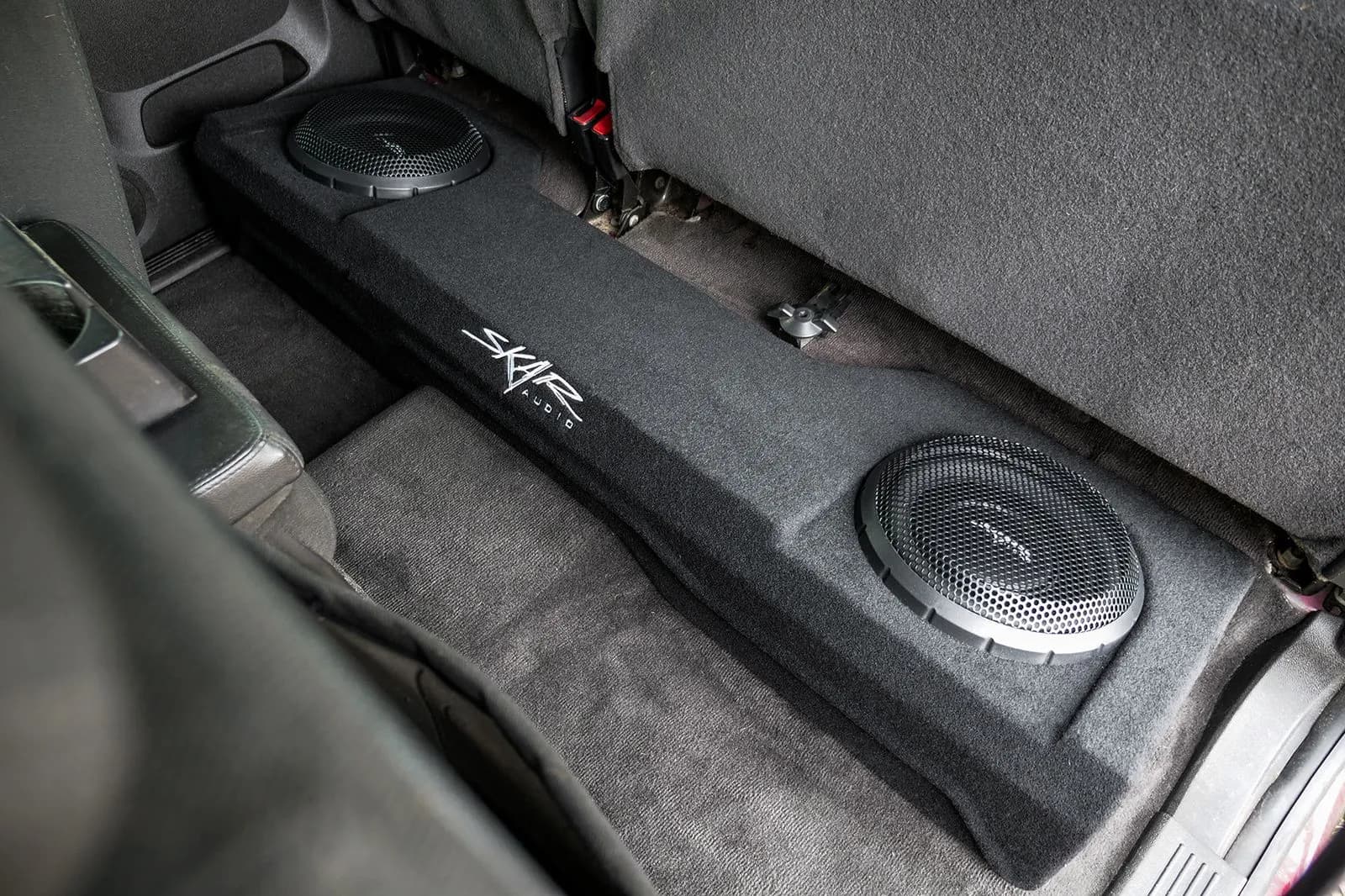 Skar Audio L-VS-2X10GM-2007-2013-EXTCAB enclosure installation example — view 1
