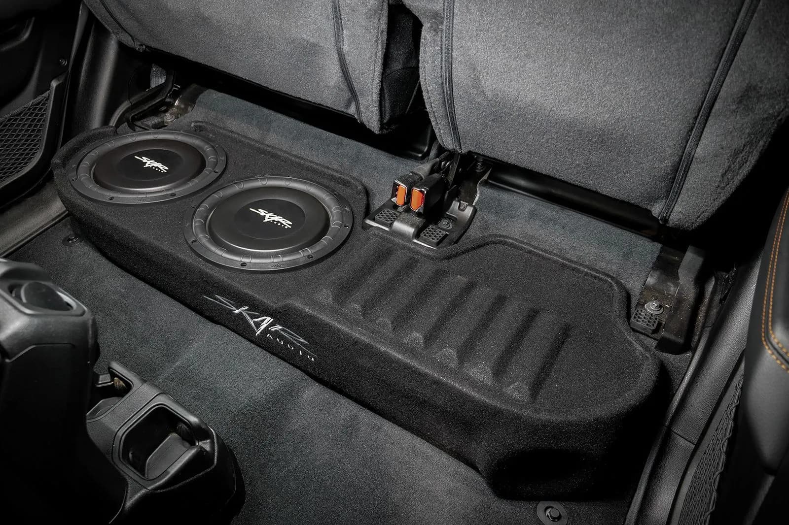 Skar Audio L-VS-2X12JGLAD-2019-UP-V enclosure installation example — view 2