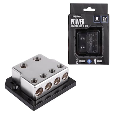Featured Product Photo 5 for SK-DIST-BLK4 | Dual 1/0 Gauge to Quad 4 Gauge Power Distribution Block