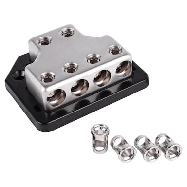 Featured Product Photo 4 for SK-DIST-BLK5 | Dual 4 Gauge to Quad 4/8 Gauge Power Distribution Block