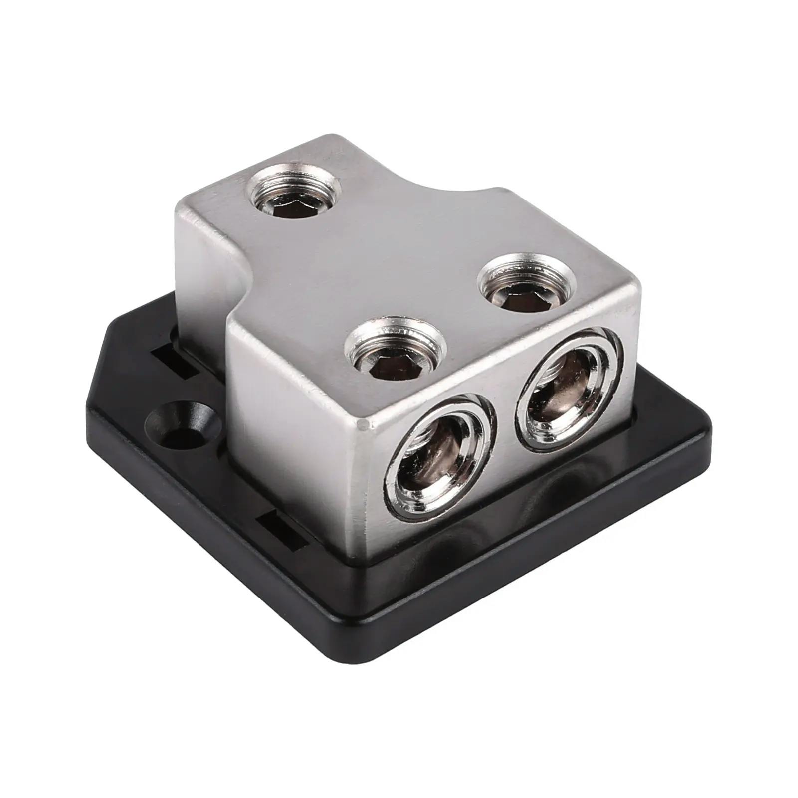 Featured Product Photo for SK-DIST-BLK6 | Single 0/4 Gauge to Dual 0/4 Gauge Power Distribution Block