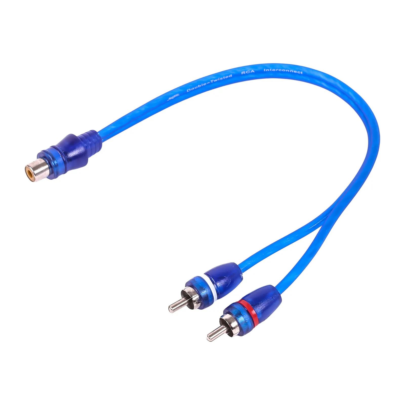 Featured Product Photo for SKARRCA-1F2M | 1-Female to 2-Male RCA Y-Adapter (1 Ft) Cable