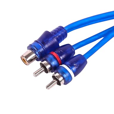 Featured Product Photo 1 for SKARRCA-1F2M | 1-Female to 2-Male RCA Y-Adapter (1 Ft) Cable
