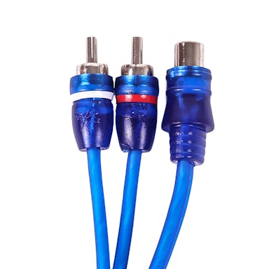 Featured Product Photo 2 for SKARRCA-1F2M | 1-Female to 2-Male RCA Y-Adapter (1 Ft) Cable