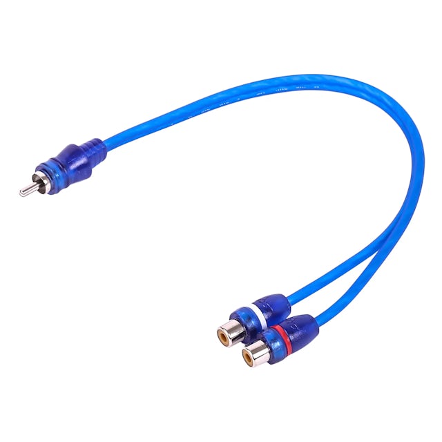 SKARRCA-1M2F | 1-Male to 2-Female RCA Y-Adapter (1 Ft) Cable