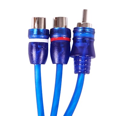 Featured Product Photo 2 for SKARRCA-1M2F | 1-Male to 2-Female RCA Y-Adapter (1 Ft) Cable