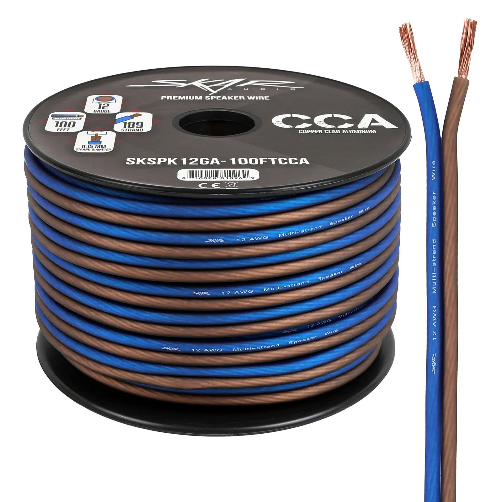 Featured Product Photo for 12-Gauge Performance Series (CCA) Speaker Wire - Blue/Brown
