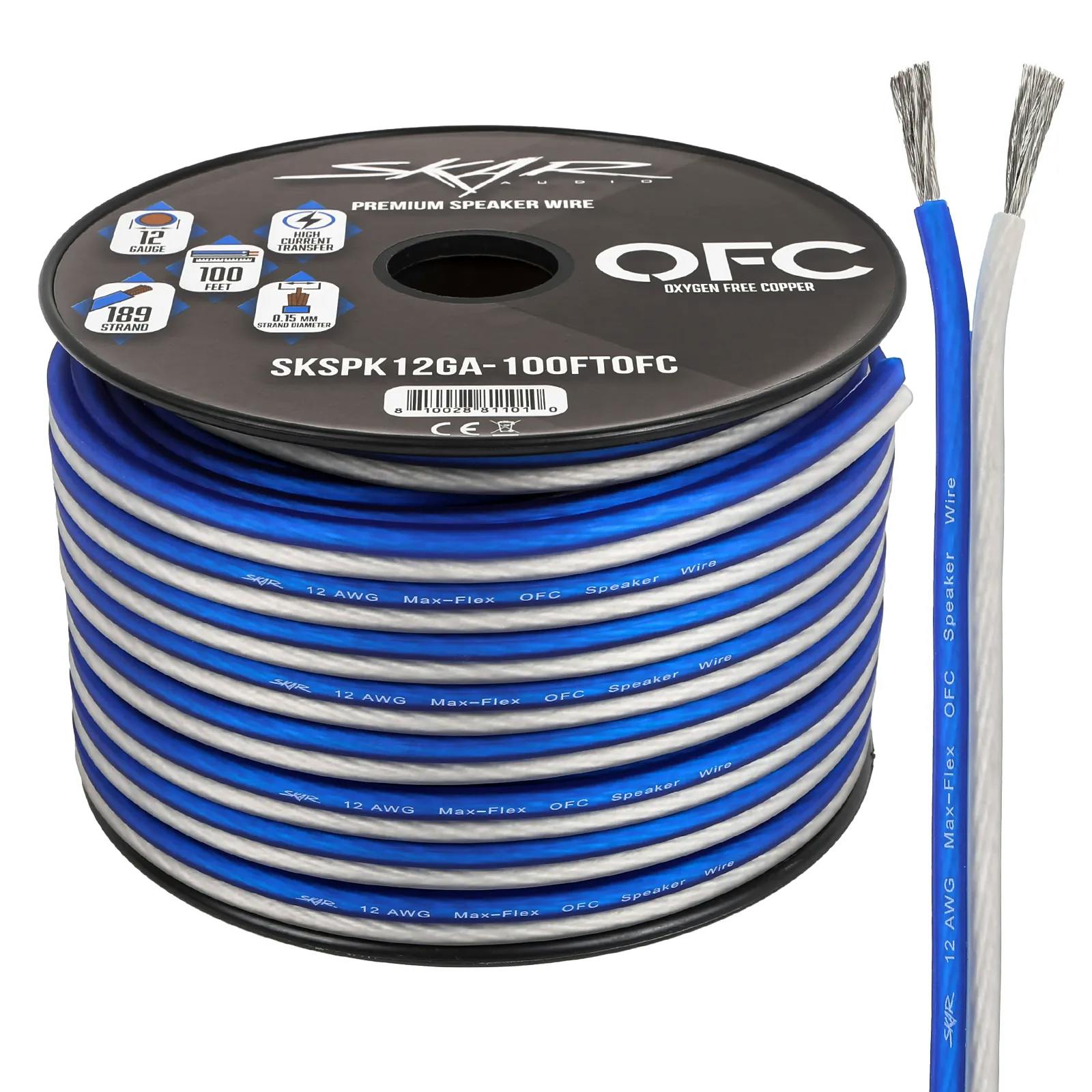 Featured Product Photo for 12-Gauge Elite Series Max-Flex (OFC) Speaker Wire - Blue/White
