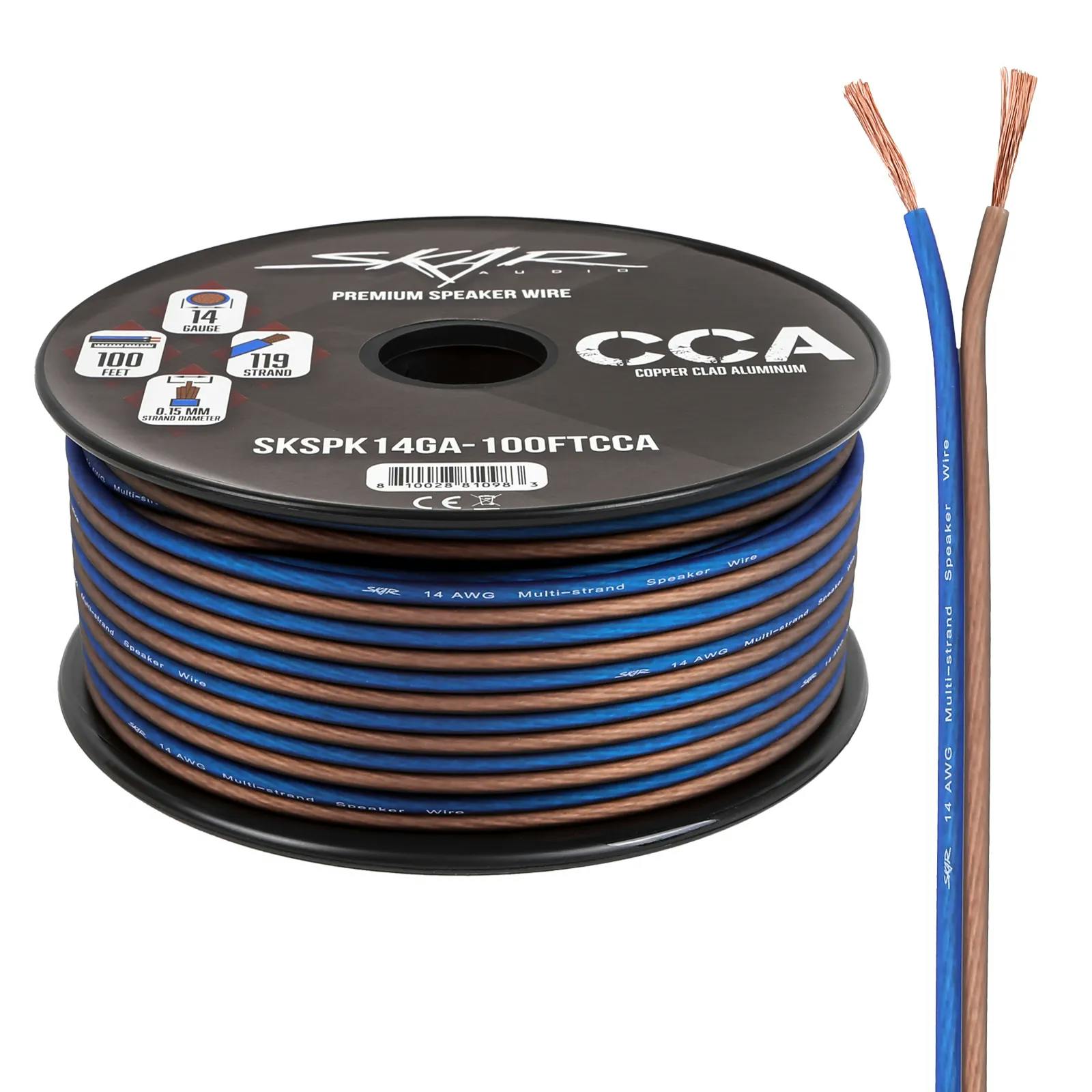 Featured Product Photo for 14-Gauge Performance Series (CCA) Speaker Wire - Blue/Brown