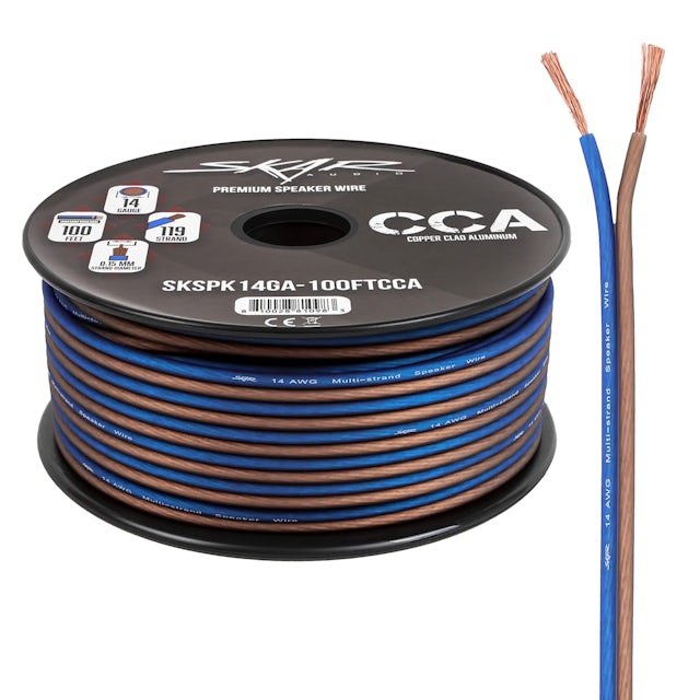 14-Gauge Performance Series (CCA) Speaker Wire - Blue/Brown