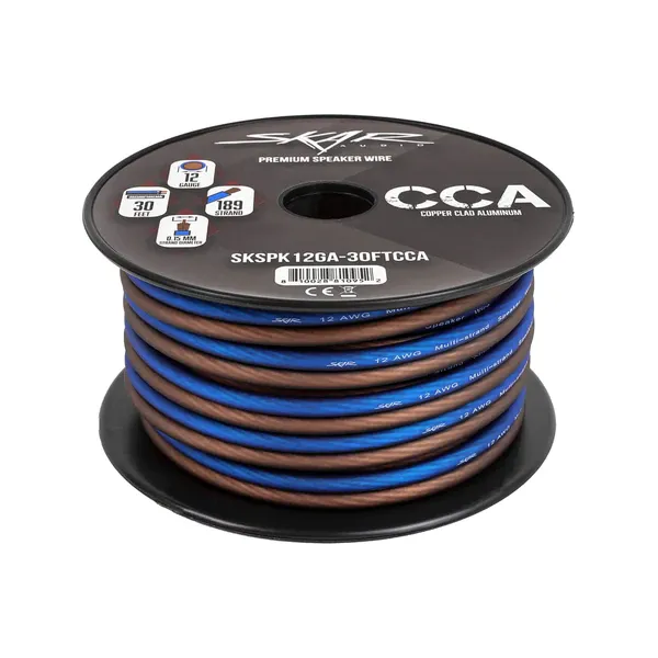12-Gauge Performance Series (CCA) Speaker Wire - Blue/Brown