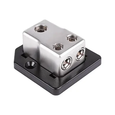 SK-DIST-BLK1 | x1 1/0 or 4 Gauge to x2 4 or 8 Gauge Power Distribution Block