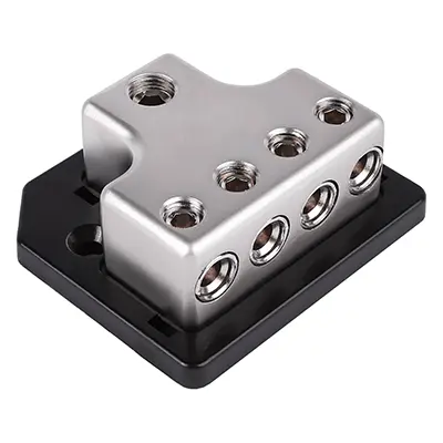 SK-DIST-BLK2 | x1 1/0 or 4 Gauge to x4 4 or 8 Gauge Power Distribution Block