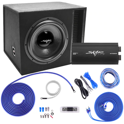 Single 15" 2,500 Watt EVL Series Complete Subwoofer Package with Vented Enclosure and Amplifier