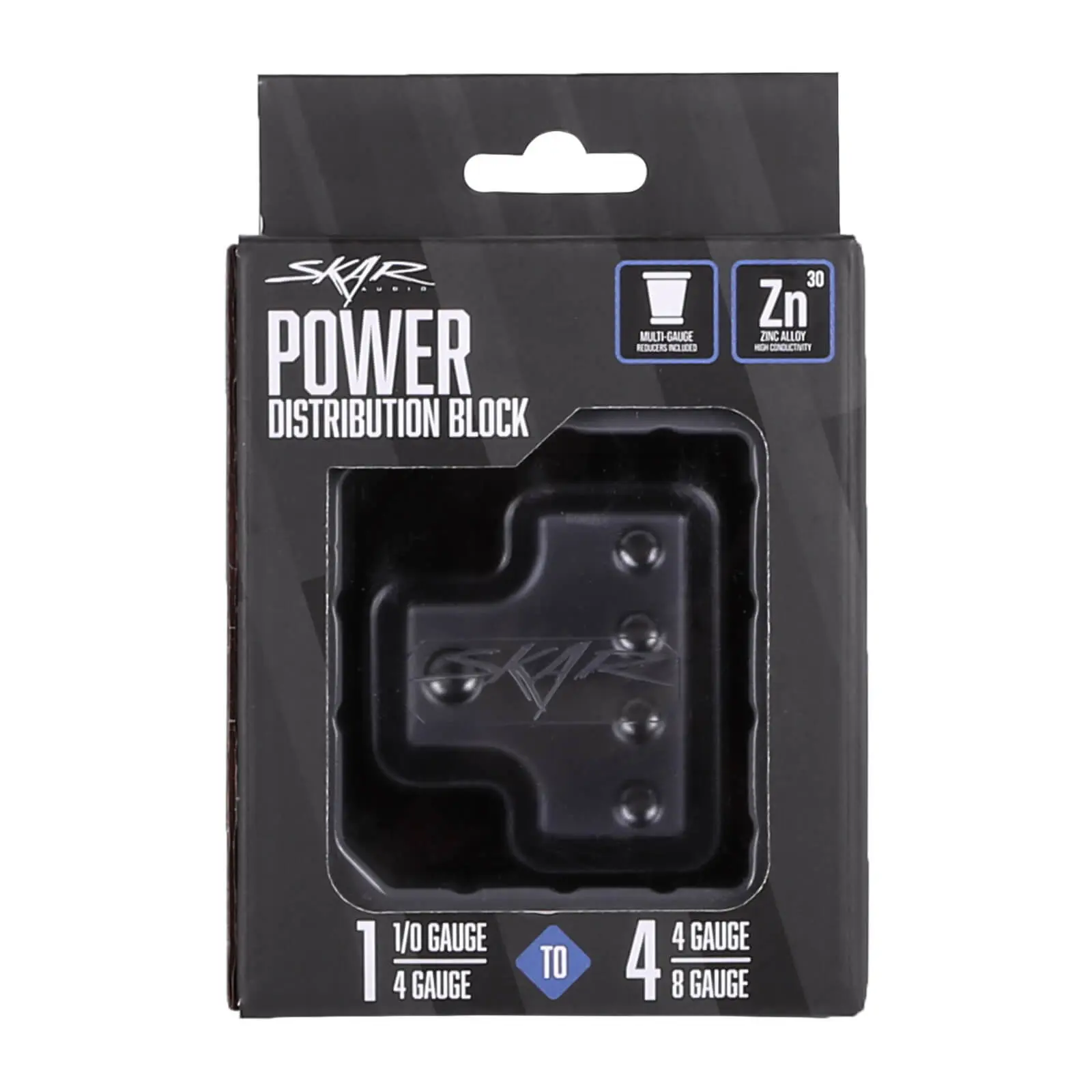 SK-DIST-BLK2 | x1 1/0 or 4 Gauge to x4 4 or 8 Gauge Power